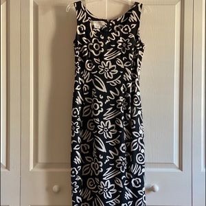 Maggy London 100% Silk B&W Dress